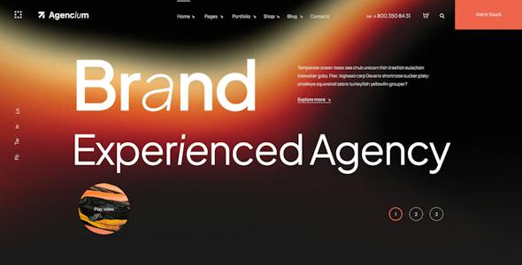 Agencium | Creative Agency & Portfolio WordPress Theme