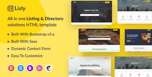 Listy - Listing & Directory Solutions HTML Template