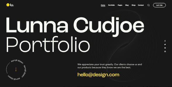 Lunna - Creative Portfolio WordPress Theme