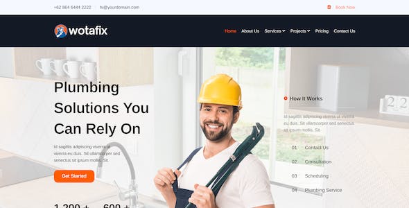 Wotafix - Plumbing Service Elementor Template Kit