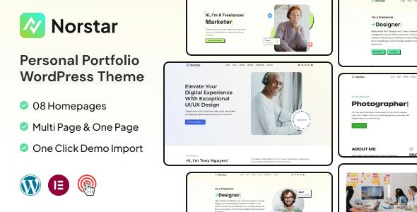 Norstar - Personal Portfolio WordPress Theme