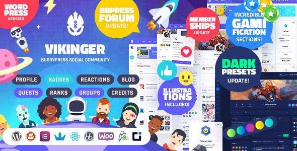 Vikinger - BuddyPress and GamiPress Social Community